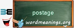 WordMeaning blackboard for postage